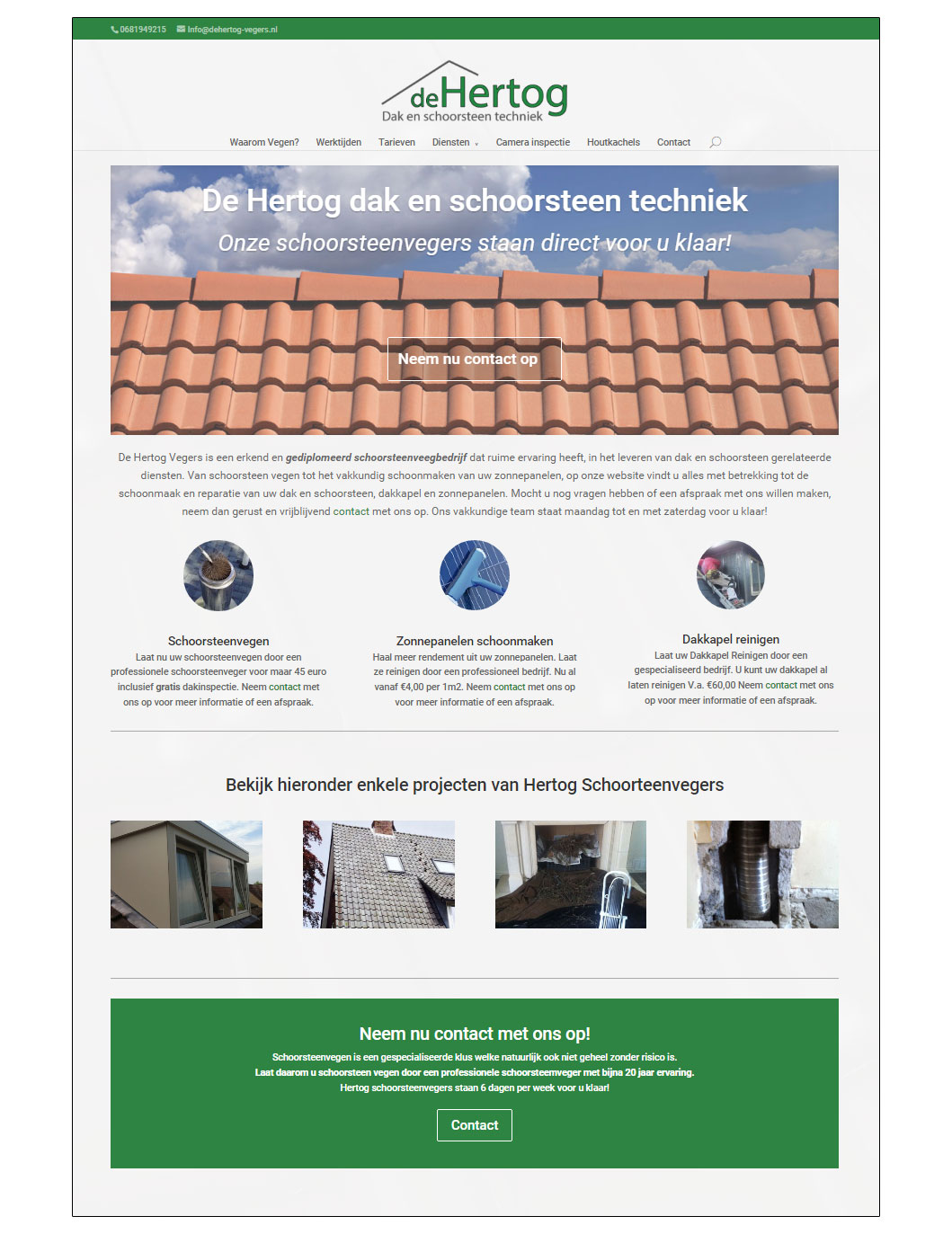 De-hertog-schoorsteenveger-webdesign webdesign voor de hertog